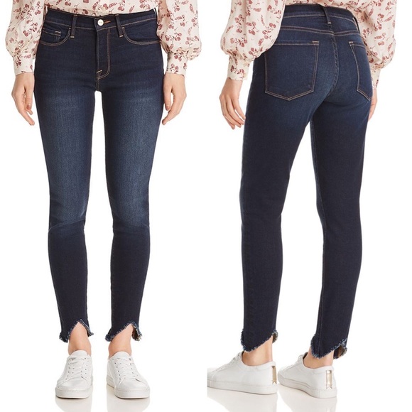 Frame Denim Denim - FRAME Le Skinny De Jeanne Frayed Triangle-hem Jean